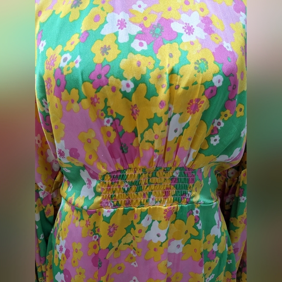 Asos floral long sleeves a-line dress - Picture 5 of 13